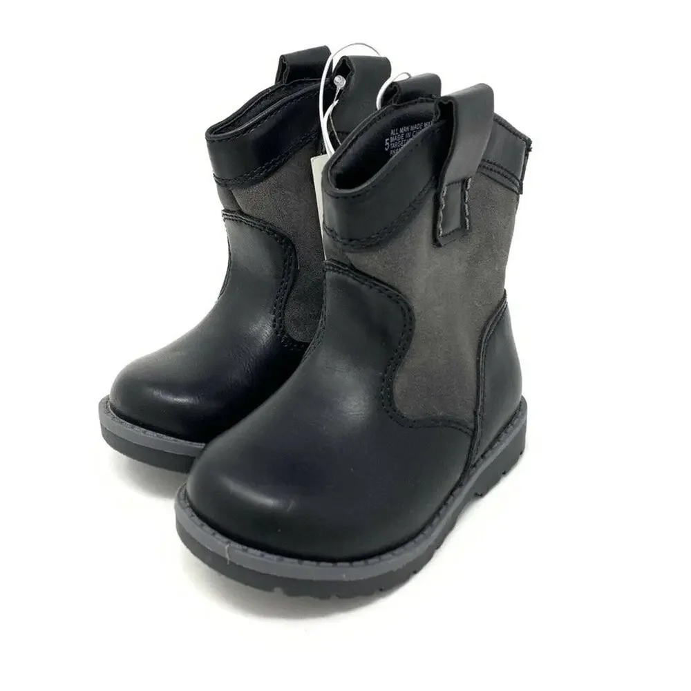 Cat & Jack Hunter Cowboy Boots Black Size 5‎